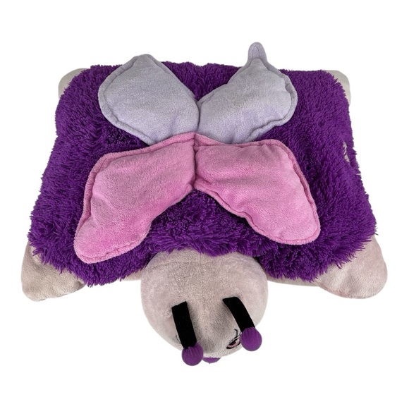 Pee-Wee Pillow Pets Butterfly Purple 11 inch Plush Toy that Turns Into a Pillow - Picture 6 of 16